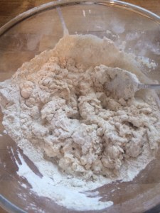 mixing flour